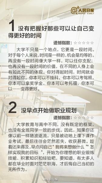 有圖有話|大學最遺憾的16件事，你中槍了嗎？